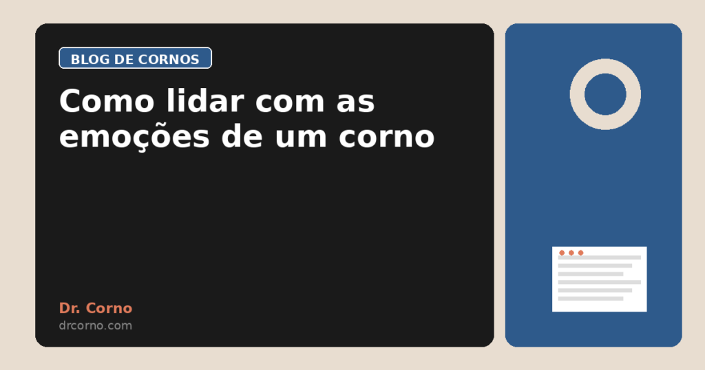Como lidar com as emoções de um corno