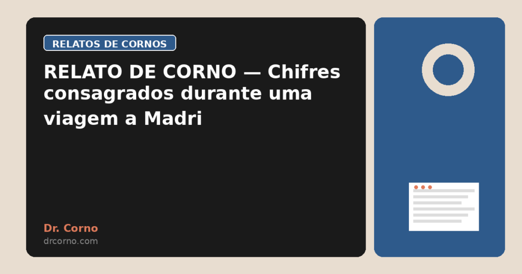 RELATO DE CORNO — Chifres consagrados durante uma viagem a Madri